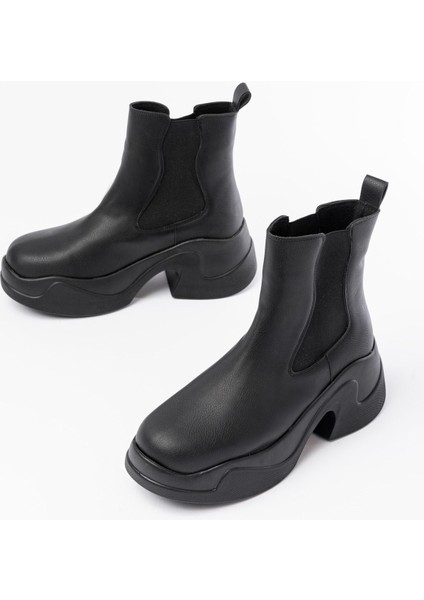 FZ-2400 Siyah Yüksek Tabanlı Lastikli Günlük Kadın Bot fırsatları