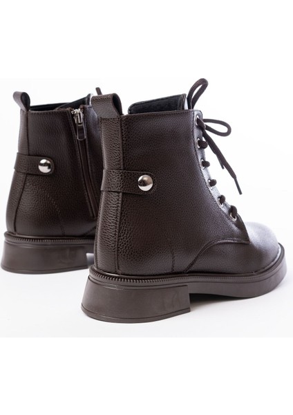 02-2003 Kahve Galata Bağcıklı Fermuarlı Günlük Kadın Bot fiyatları