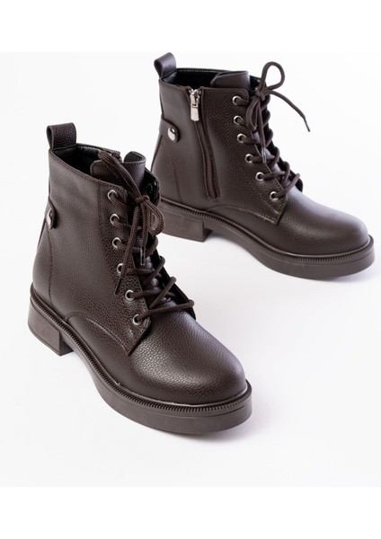 02-2003 Kahve Galata Bağcıklı Fermuarlı Günlük Kadın Bot indirimleri