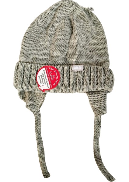 Anti Piiling Kulaklı Bebek Bere Koyu Bej