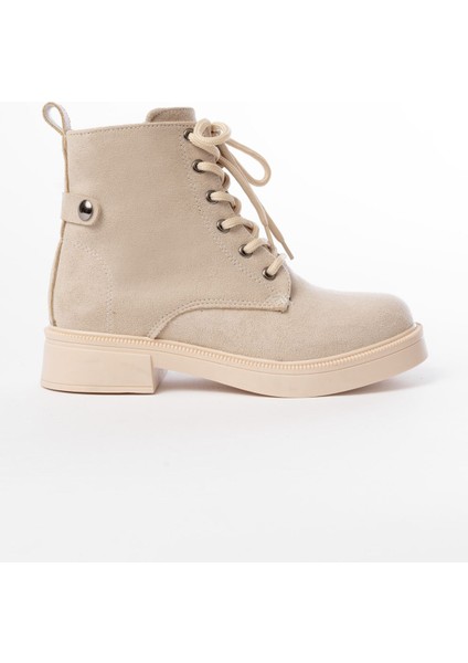 02-2003 Bej Süet Bağcıklı Fermuarlı Günlük Kadın Bot fırsatları