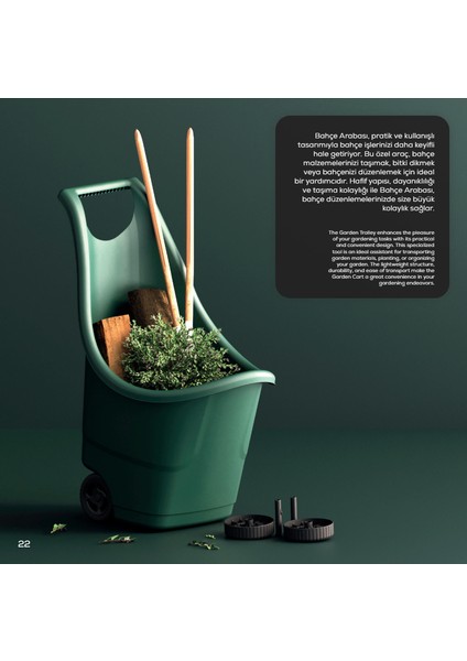 Bahçe Arabası 50 Litre - Yeşil Renk modelleri