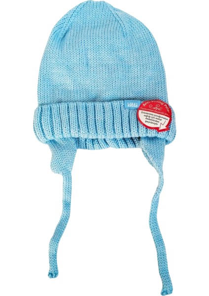 Anti Piiling Kulaklı Bebek Bere Mavi