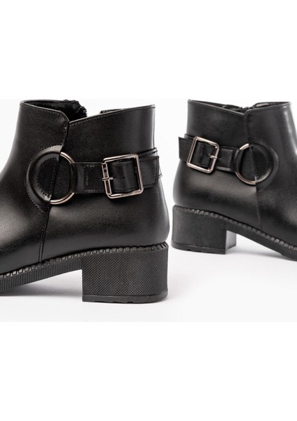 270-3030 Siyah Toka Aksesuarlı Fermuarlı Günlük Kadın Bot fırsatları