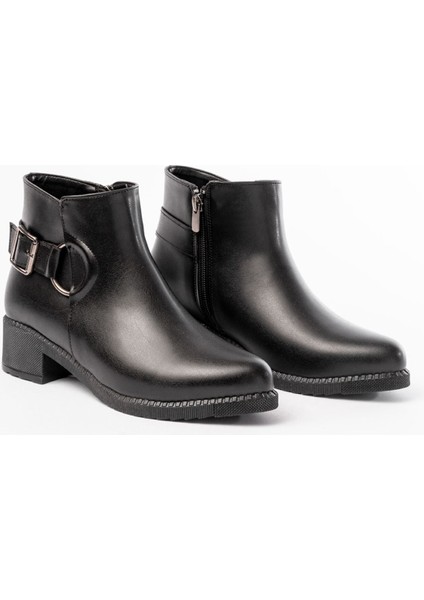 270-3030 Siyah Toka Aksesuarlı Fermuarlı Günlük Kadın Bot indirimleri