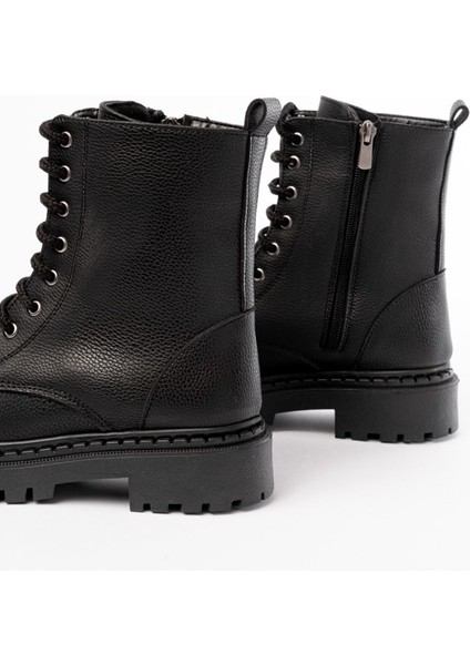 1101-2289 Siyah Luna Bağcıklı Fermuarlı Günlük Kadın Bot fırsatları