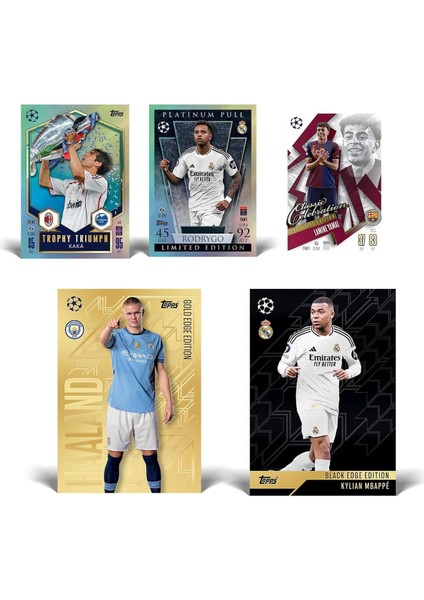 Topps Match Attax 24-25 Uefa Şampiyonlar Ligi Avrupa Ligi Konferans Ligi Futbolcu Kartları -72 Paket