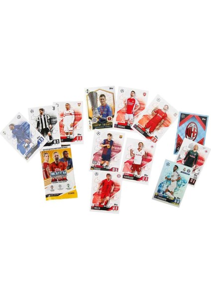 Topps Match Attax 24-25 Uefa Şampiyonlar Ligi Avrupa Ligi Konferans Ligi Futbolcu Kartları -72 Paket