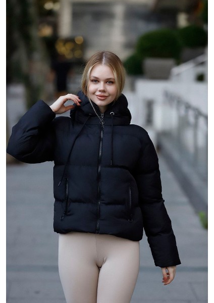 Elyaf Dolum Kapüşonlu Şişme Mont fiyatları