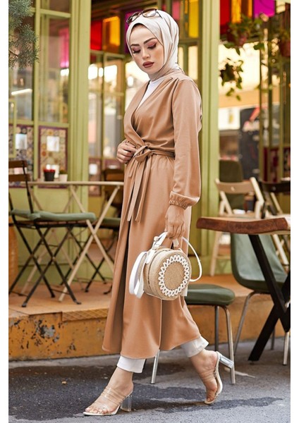 Tünel Kemer Detay Kimono Bej - 10074.1778. modelleri