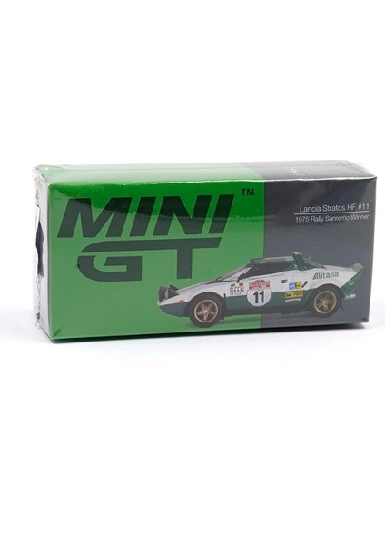 Mini Gt 1/64 Lancia Stratos Hf 1975 Rally Sanmero Winner