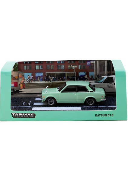Tarmac Works 1/64 Datsun 510 Light Green Koleksiyonluk Model Araba