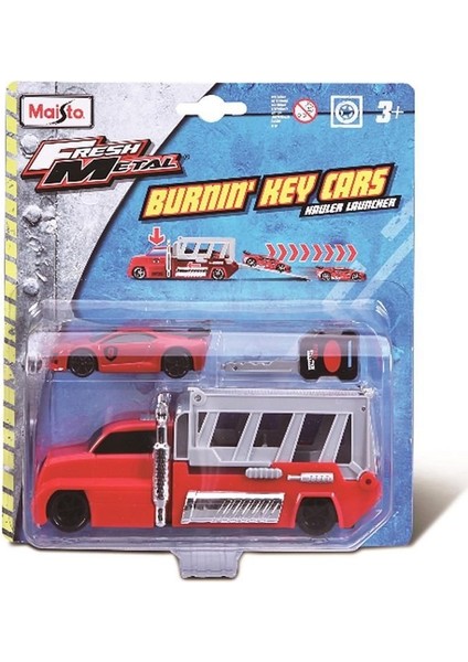 Maisto Burnin Key Araba ve Taşıyıcı Tır