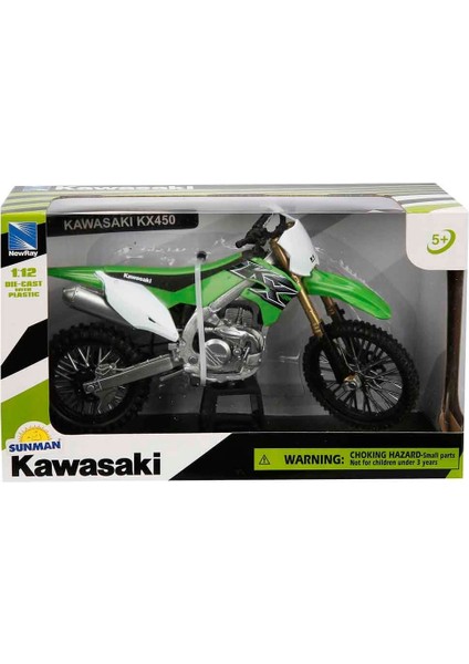1:12 Newray Kawasaki Kx 450F Model Motor - 17 cm