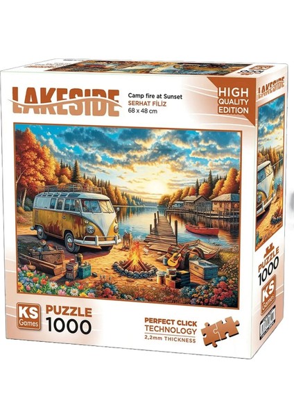 Vosvos Camp Fire At Sunset Puzzle 1000 Parça 20810