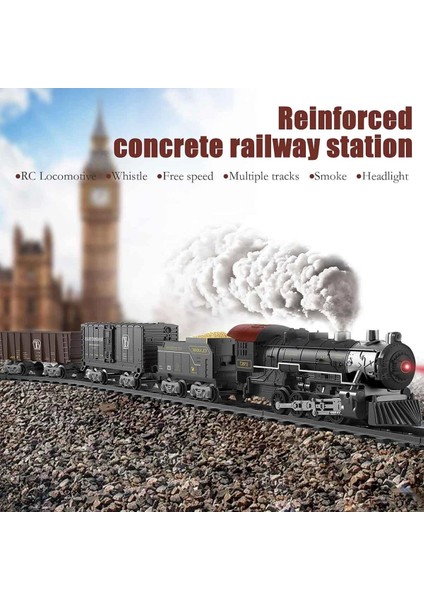 Lüx Classic Steam Buharlı Kumandalı 2,4 Ghz Pilli Tren Seti 30 Parça 1613G