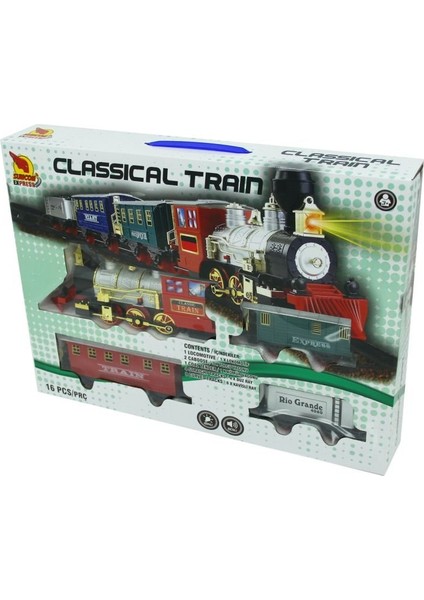 Sesli Işıklı Klasik Tren Seti 16 Parça
