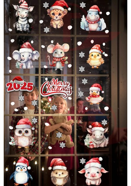 Yılbaşı Hoşgeldin 2025 Yeni Sezon Cam Kapı Duvar Sticker Setleri fiyatları