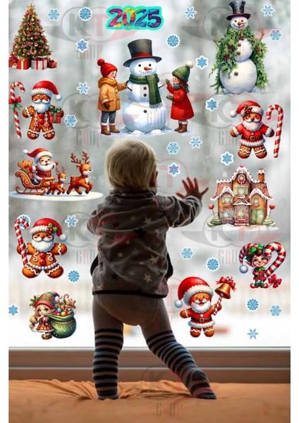 Yeni Yıl Yılbaşı Hoşgeldin 2025 Yeni Sezon Cam Kapı Duvar Sticker Seti fiyatları