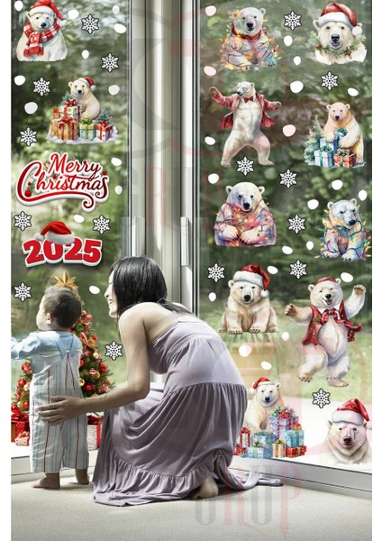 Yılbaşı Hoşgeldin 2025 Yeni Sezon Cam Kapı Duvar Sticker Setleri fiyatları