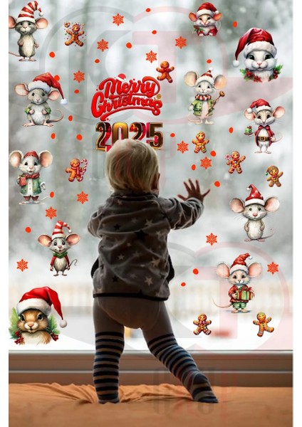 Yılbaşı Hoşgeldin 2025 Yeni Sezon Cam Kapı Duvar Sticker Setleri fiyatları