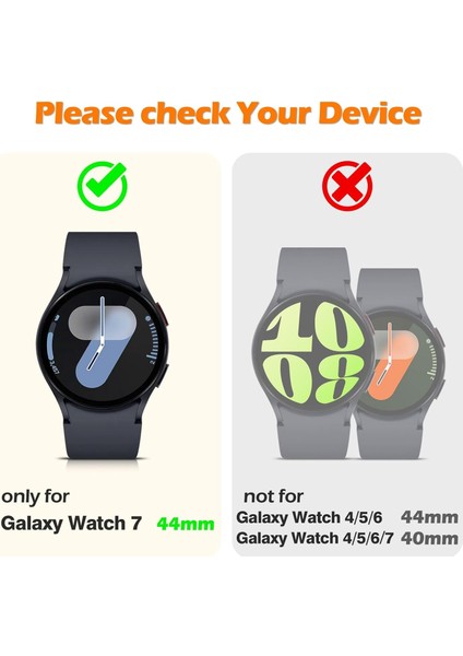 Samsung Galaxy Watch 7 44MM Uyumlu Kasa ve Ekran Koruyucu 360 Tam Koruma Kapak fiyatları