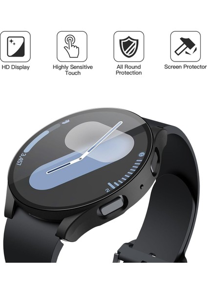 Samsung Galaxy Watch 7 44MM Uyumlu Kasa ve Ekran Koruyucu 360 Tam Koruma Kapak modelleri