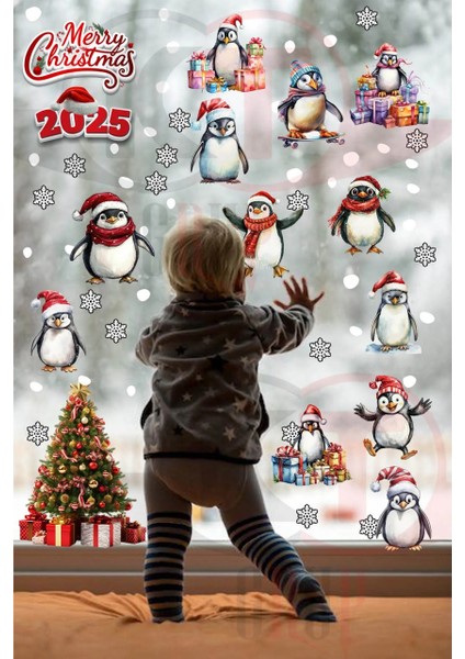 Yılbaşı Hoşgeldin 2025 Yeni Sezon Cam Kapı Duvar Sticker Setleri fiyatları