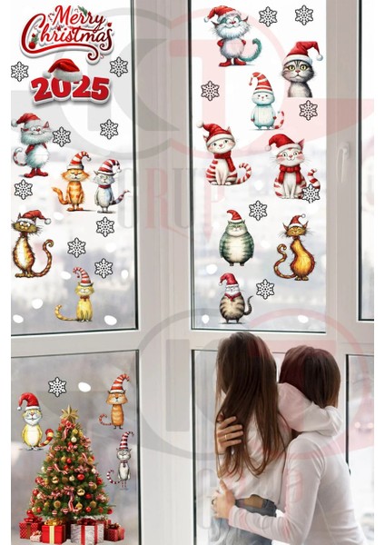 Yeni Yıl Yılbaşı Hoşgeldin 2025 Yeni Sezon Mega Cam Kapı Duvar Sticker Seti fiyatları
