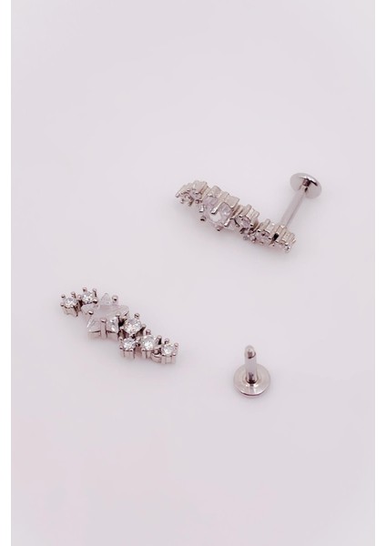 Cerrahi Çelik Piercing Zirkon Taşlı Büyük Yıldızlı Samanyolu Figürlü Kıkırdak Helix Tragus PIERCING(1ADET) fırsatları