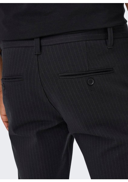 Normal Bel Dar Siyah Erkek Chino Pantolon Onsmark Pant Strıpe Gw 3727 Noos indirimleri