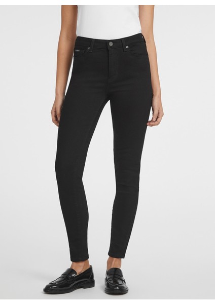 Hıgh Rıse Skı - Eco Recy Co Normal Bel Siyah Kadın Denim Pantolon Gj G05