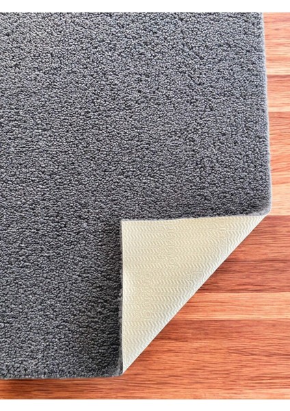 Yıkanabilir, kaymaz, bukle tekstil banyo paspası, gri, 75x110 cm fırsatları