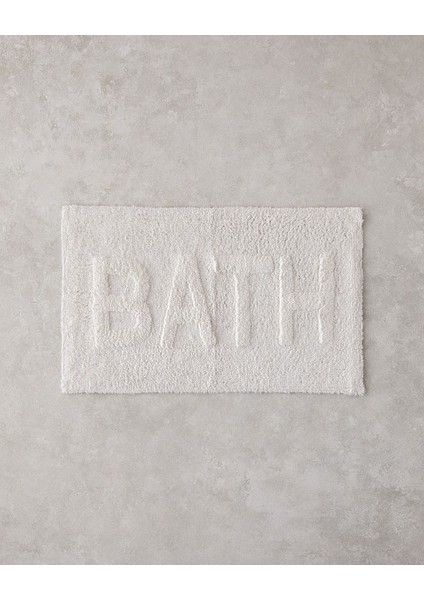 Bath Bliss Pamuklu Banyo Paspası Beyaz