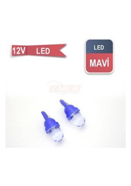 Ampul 12V T10 LED Fariçi Mavi 13