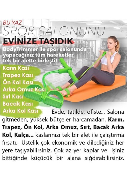 Body Trimmer kondisyon küreği Egzersiz Direnç Lastiği ( Özel 40 Lı Kauçuk Lastikli )