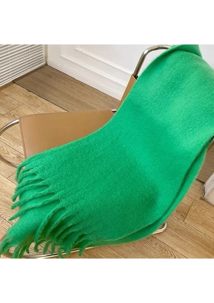 Zavallı Yavaş Mohair Wool Kadınlar Scarf New Klein Blue Scarf Women Shawl Turbans For Warm Bib Bufandas Multicoloesr De Mujer (Yurt Dışından)