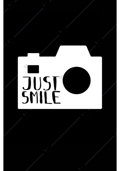Just Smile Fotoğraf Makinesi Duvar Dekorasyonu modelleri