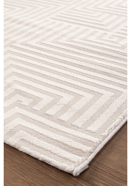 Koza Hayad Kilyos Krem Gri Akrilik Halı Salon Oturma Odası Yatak Odası Koridor Makine Halısı 46338F fırsatları