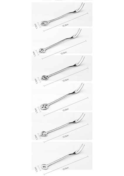 6 Parça Tatlı Yemek Bar Çatalları Set 2 Tines Meyve Salatası Çatal Çatal Sofra Takımı Yüksek Kalite Paslanmaz Çelik Ayna Parlatma | Salata Çatal | Fork Çatal Çatal Çatal (Yurt Dışından)