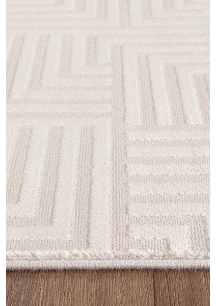 Koza Hayad Kilyos Krem Gri Akrilik Halı Salon Oturma Odası Yatak Odası Koridor Makine Halısı 46338F indirimleri