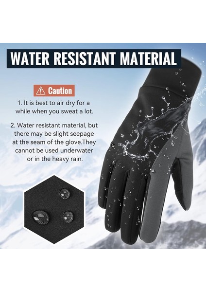 Kış Sıcak Dokunmatik Ekran Eldivenleri Rüzgar Geçirmez Bisiklet Kayak Açık Hava Çalışması (Siyah, S) (Yurt Dışından) fiyatları