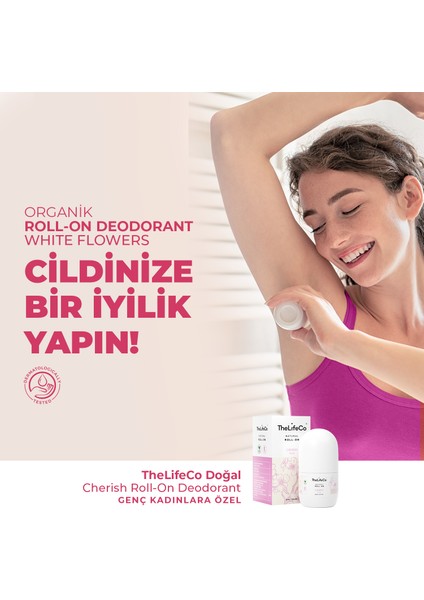 Doğal Roll-On Deodorant Cherish 60 ml (Alüminyumsuz, Alkolsüz, Doğal)