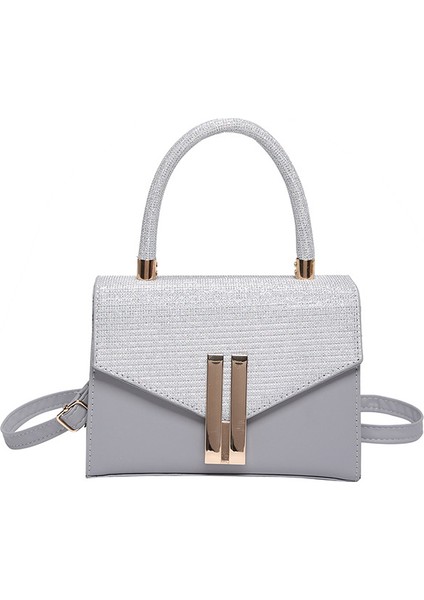 Kore Tarzı Kadın Mizaç Işe Gidiş Geliş Doku Kontrast Renk Ekleme Rahat Çanta Retro Omuz Crossbody Çanta (Yurt Dışından)