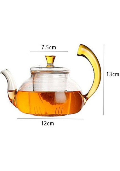 600 ml Cam Çaydanlık Açık Kolu Pot Yaratıcılık Teaset Çay Demlik Teaware Borosilikat Cam Su Isıtıcısı Drinkware | Çaydanlıklar (Yurt Dışından)