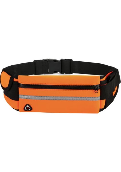 Erkekler ve Kadınlar Için Koşu Kemeri - Su Geçirmez Neopren Spor Kemeri - Yansıtıcı Ayarlanabilir, Cep Telefonu Tutucu (Turuncu) (Yurt Dışından)