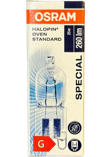 Halopin Oven 25W 2700K (Sarı Işık) G9 Duylu Halojen Fırın Ampulü (8 Adet) fiyatları