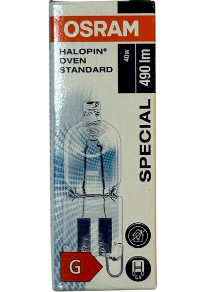 Halopin Oven 40W 2700K (Sarı Işık) G9 Duylu Halojen Fırın Ampulü (4 Adet) fiyatları
