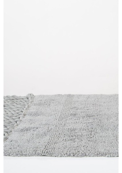 Kalın pamuk banyo paspası, kaymaz taban, açık gri, 2'li set, 60x90 cm fırsatları