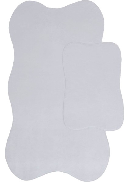 Gri 2'li Banyo Paspası Seti 80x140 50x70 cm Kaymaz Tabanlı Klozet Takımı fiyatları